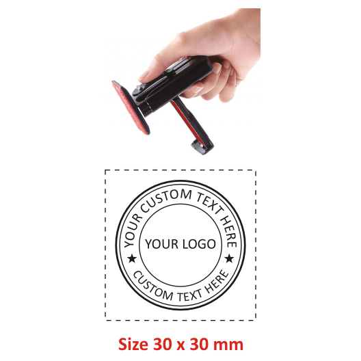 Shiny Handy Rubber Stamp With Your Logo