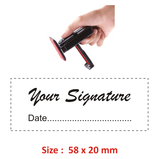 Shiny Handy Signature Stamp With Date